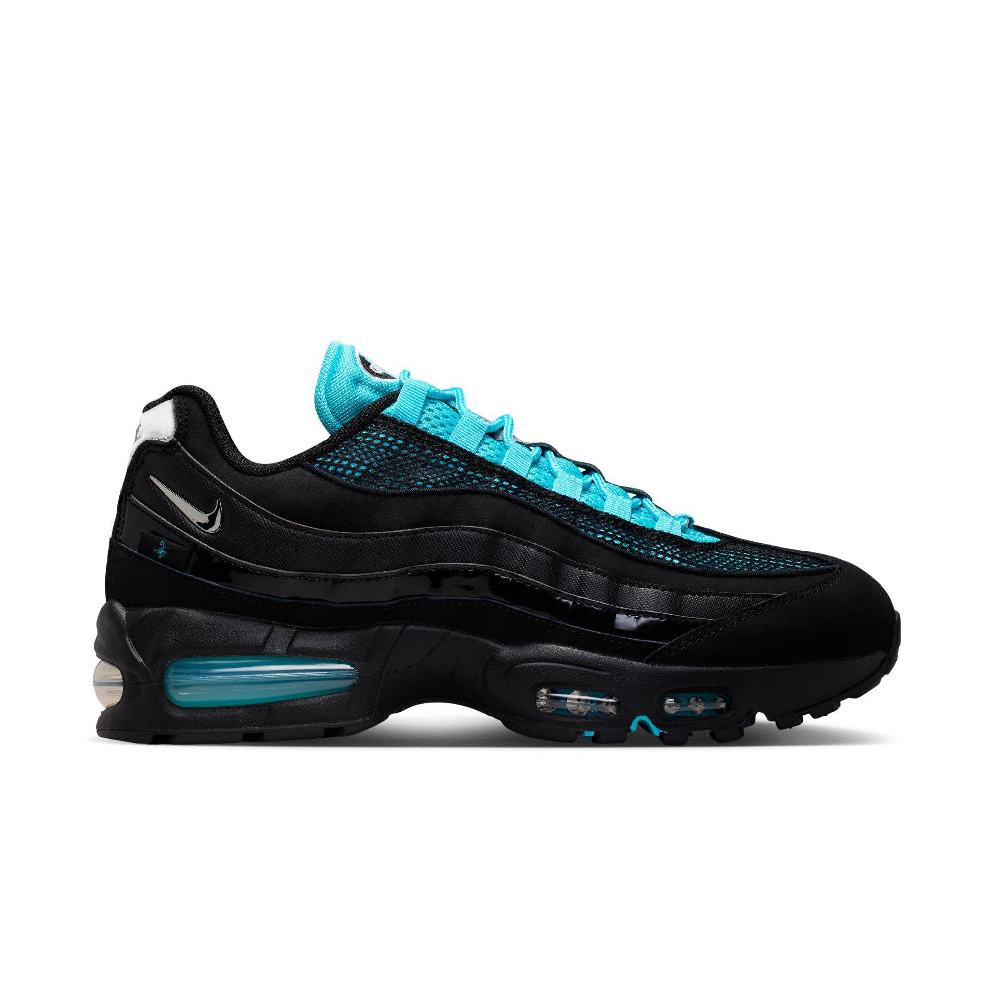 Nike Air Max 95 "Black/Chrome/Gamma Blue/Metallic Silver" Men's Shoe - BLACK/BLUE